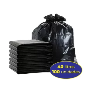 Saco Preto P/ Lixo 40 Litros